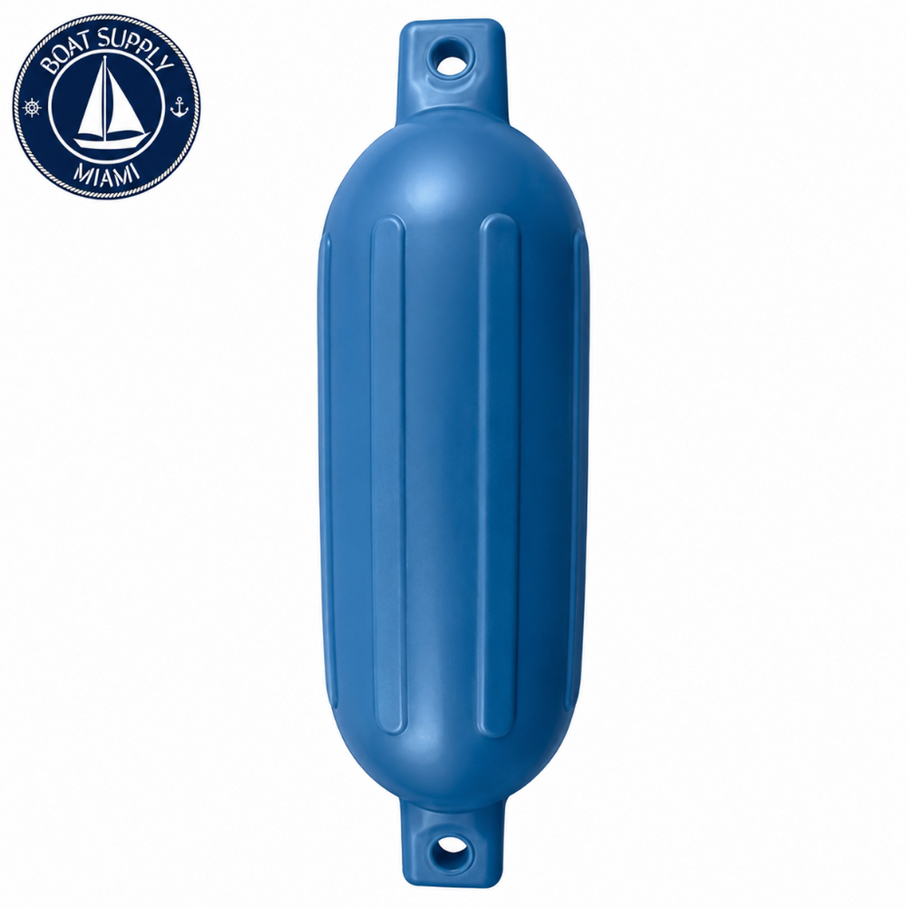 Seachoice 50-79091 Twin Eye Ribbed Fender 6.5" x 23" Blue | Defensa Acanalada Doble Ojo Seachoice 6.5" x 23" Azul