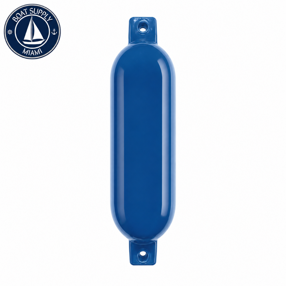 Seachoice 50-79093 Twin Eye Smooth Fender 6.5" x 23" Blue | Defensa Lisa Doble Ojo Seachoice 6.5" x 23" Azul