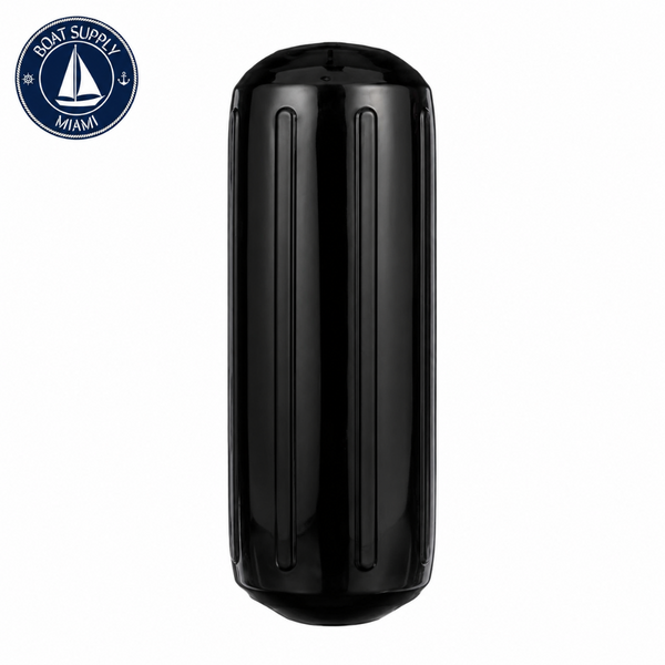 Seachoice 50-79141 Center Hole Ribbed Fender 6" x 15" Black | Defensa Acanalada con Agujero Central Seachoice 6" x 15" Negra