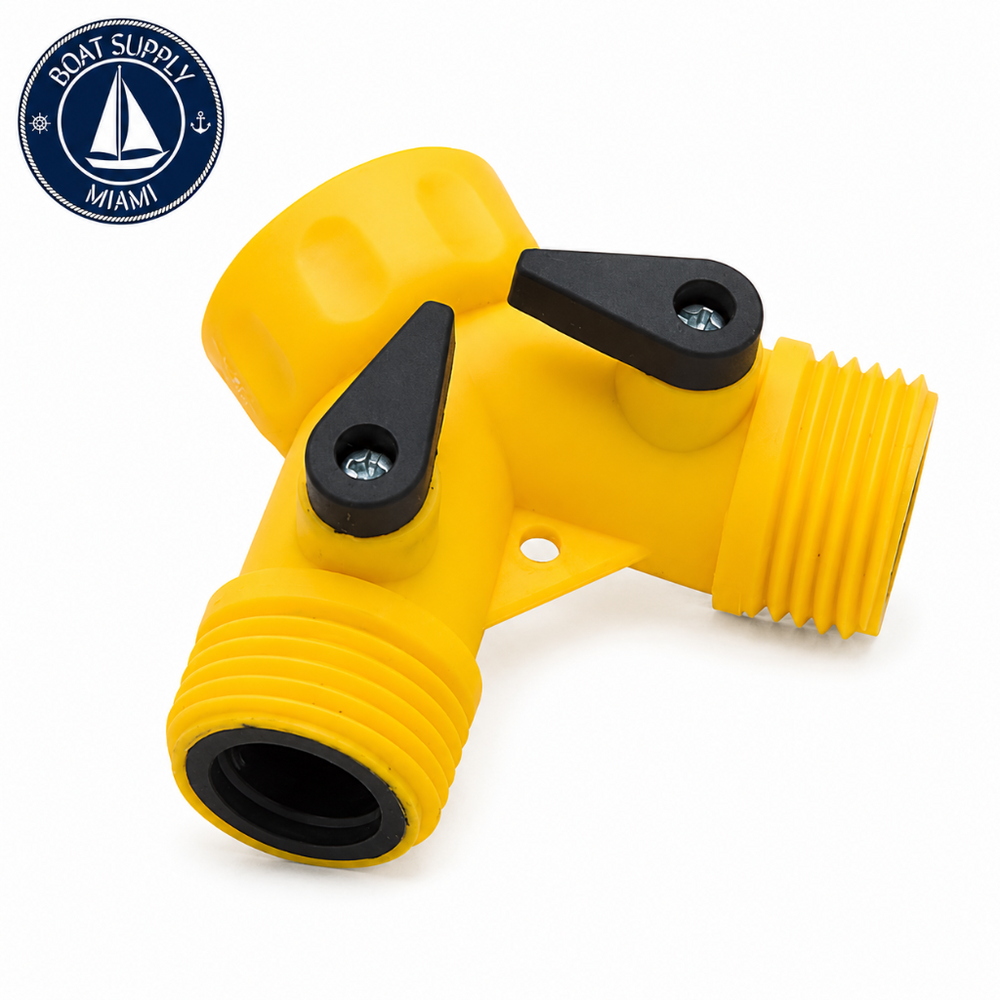 Seachoice 50-79671 Shut-Off Connector Y Double Hose | Conector de Cierre para Manguera Seachoice 50-79671 Y Double Hose