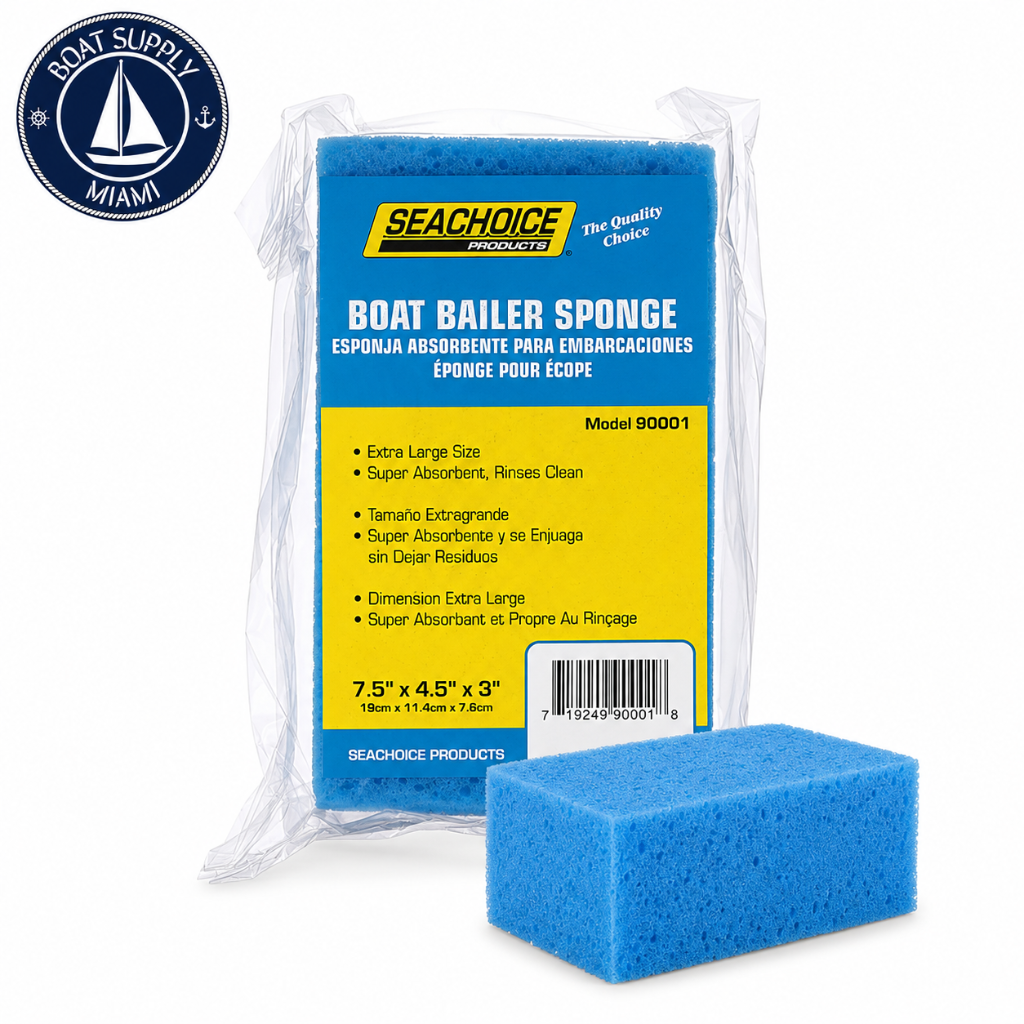 Seachoice 50-90001 Boat Bailer Sponge 7.5" x 4.5" x 3" | Esponja Bailer Extra Grande para Barco Seachoice 50-90001 7.5" x 4.5" x 3"