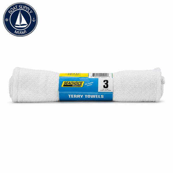 Seachoice 50-90011 Terry Towels 3 Pack 14" x 17" | Toallas de Felpa Paquete de 3 Seachoice 50-90011 14" x 17"