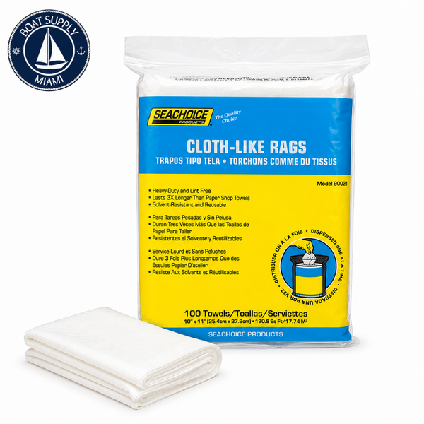 Seachoice 50-90021 Cloth-Like Rags 100 Count Bag 10" x 11" | Trapos Tipo Tela Bolsa de 100 Seachoice 50-90021 10" x 11"