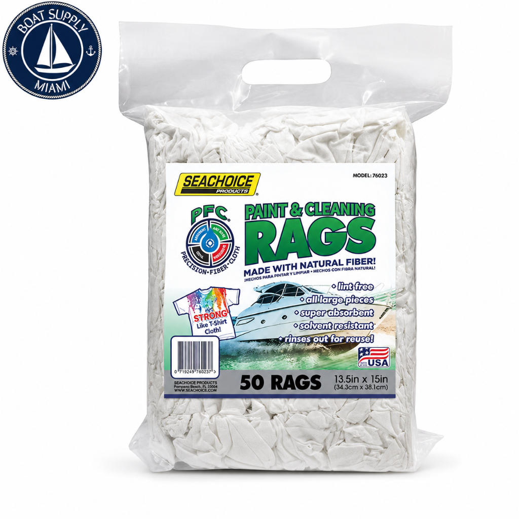 Seachoice 50-90023 Lint-Free Paint and Cleaning Rags 13-1/2" x 15" | Trapos Libres de Pelusa para Pintura y Limpieza Seachoice 50-90023 13-1/2" x 15"
