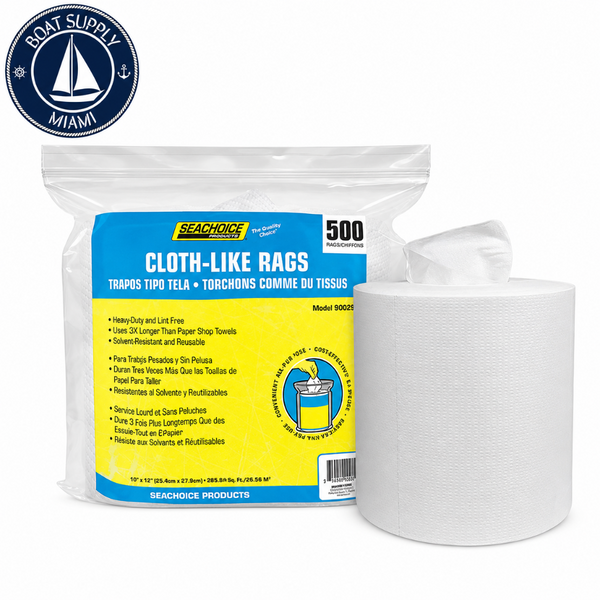 Seachoice 50-90029 Cloth-Like Rags 500 Count Bag 10" x 11" | Trapos Tipo Tela Bolsa de 500 Seachoice 50-90029 10" x 11"