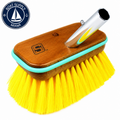 Seachoice 50-90454 Deck Brush with Bumper - Wood 6 in Medium Yellow Poly Medium bristles, Yellow Poly | Cepillo de Cubierta de Madera con Bumper 6 in Medium Yellow Poly Seachoice 50-90454
