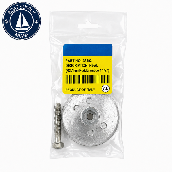 Seachoice 95609 Aluminum Rudder  Trim Tab Anode - RUDDERDER 5X 58  Ánodo para Timón  Trim Tab de Aluminio Seachoice 95609 - RUDDERDER 5X 58