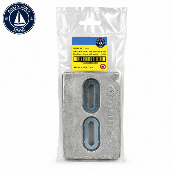 Seachoice 95616 Magnesium Diver Anode - MINI DIVER 5.98 X4.02 X.51  Ánodo de Casco tipo Diver de Magnesio Seachoice 95616 - MINI DIVER 5.98 X4.02 X.51