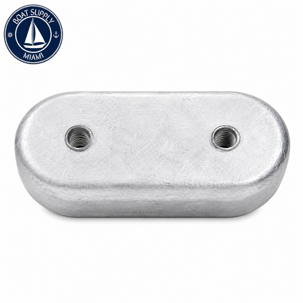 Seachoice 95643 Aluminum Jet / Drive Anode - OVAL W/INSERTS 4-7/16"L | Ánodo para Jet / Drive de Aluminio Seachoice 95643 - OVAL W/INSERTS 4-7/16"L