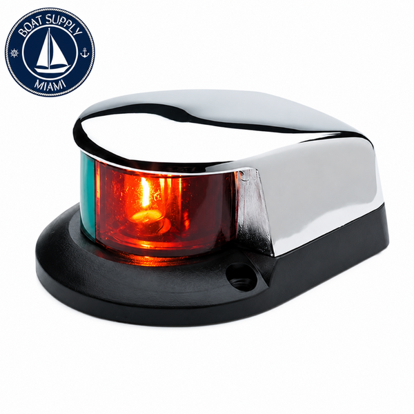 Seachoice 50-02021 LED Chrome Zamak Bi-Color Bow Light | Luz LED de Proa Bicolor de Zamak Cromado Seachoice 50-02021