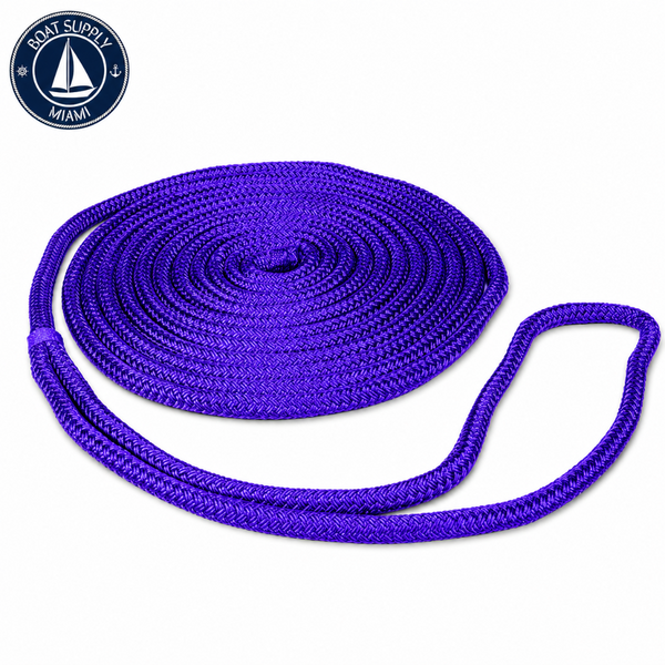 Seachoice 50-39991 Double Braid Nylon Dock Line 38 x 20' Purple  Línea de Amarre Nylon Doble Trenzado 38 x 20' Morada