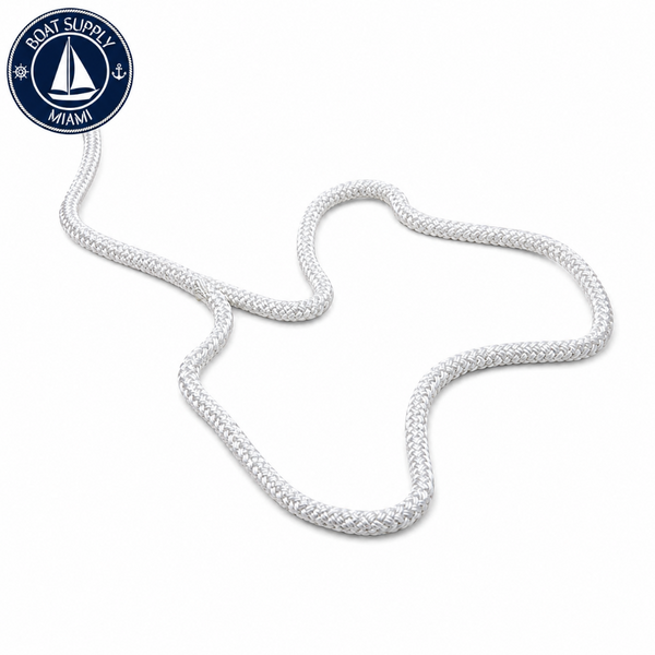 Seachoice 50-40091 Double Braid Nylon Dock Line 3/8" x 15' White | Línea de Amarre Nylon Doble Trenzado 3/8" x 15' Blanca