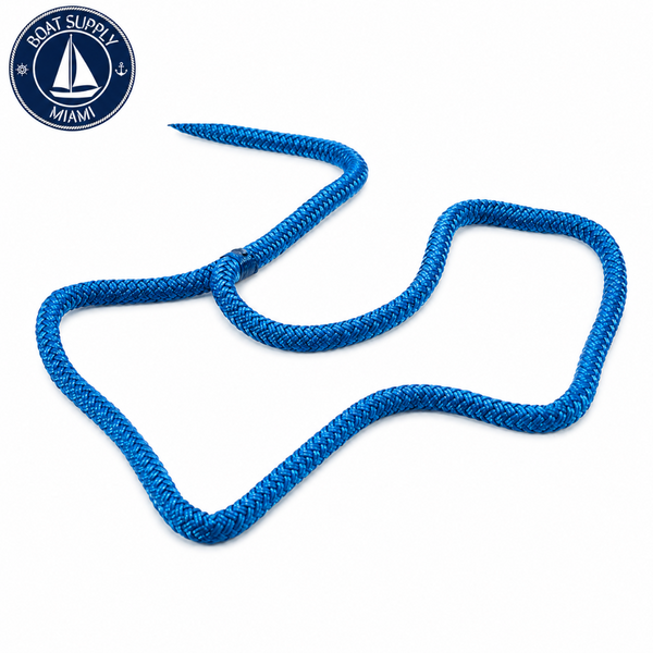 Seachoice 50-40281 Double Braid Nylon Dock Line 3/8" x 20' Blue | Línea de Amarre Nylon Doble Trenzado 3/8" x 20' Azul