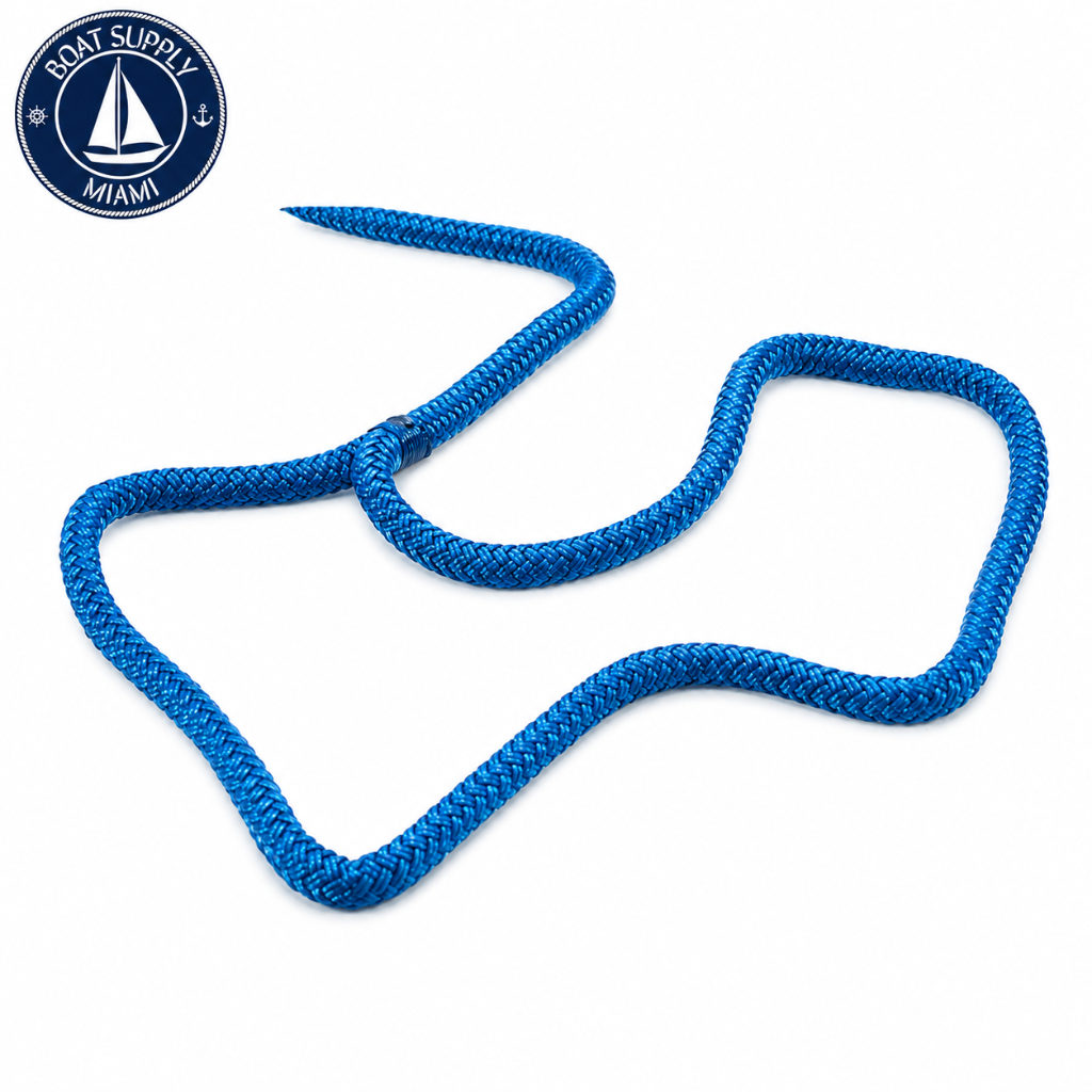 Seachoice 50-40281 Double Braid Nylon Dock Line 3/8" x 20' Blue | Línea de Amarre Nylon Doble Trenzado 3/8" x 20' Azul