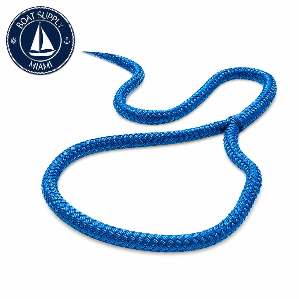 Seachoice 50-40431 Double Braid Nylon Dock Line 5/8" x 35' Blue | Línea de Amarre Nylon Doble Trenzado 5/8" x 35' Azul