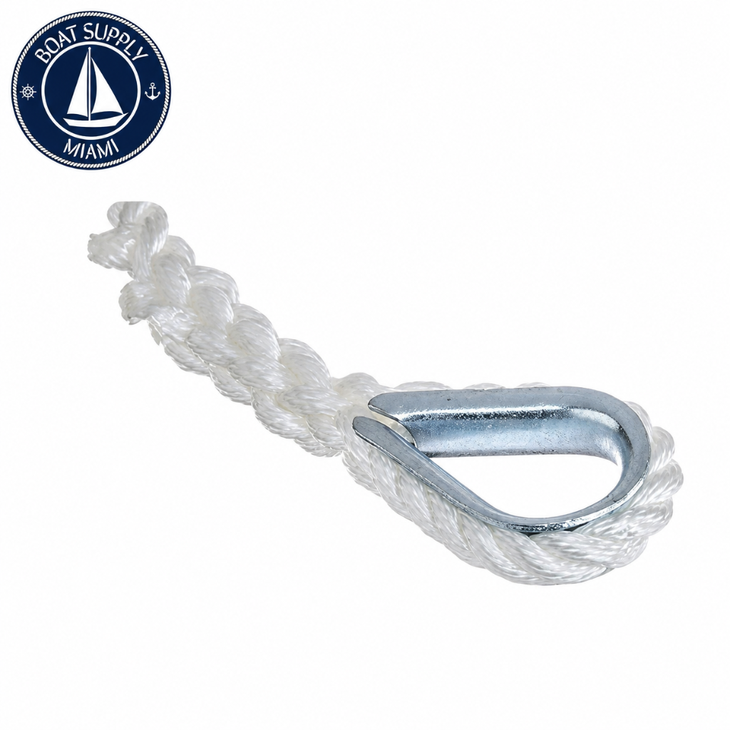 Seachoice 50-40781 3-Strand Twisted Nylon Anchor Line 1/2" x 250' White | Línea de Ancla Nylon Torcido 3 Hebras Seachoice 1/2" x 250' Blanca