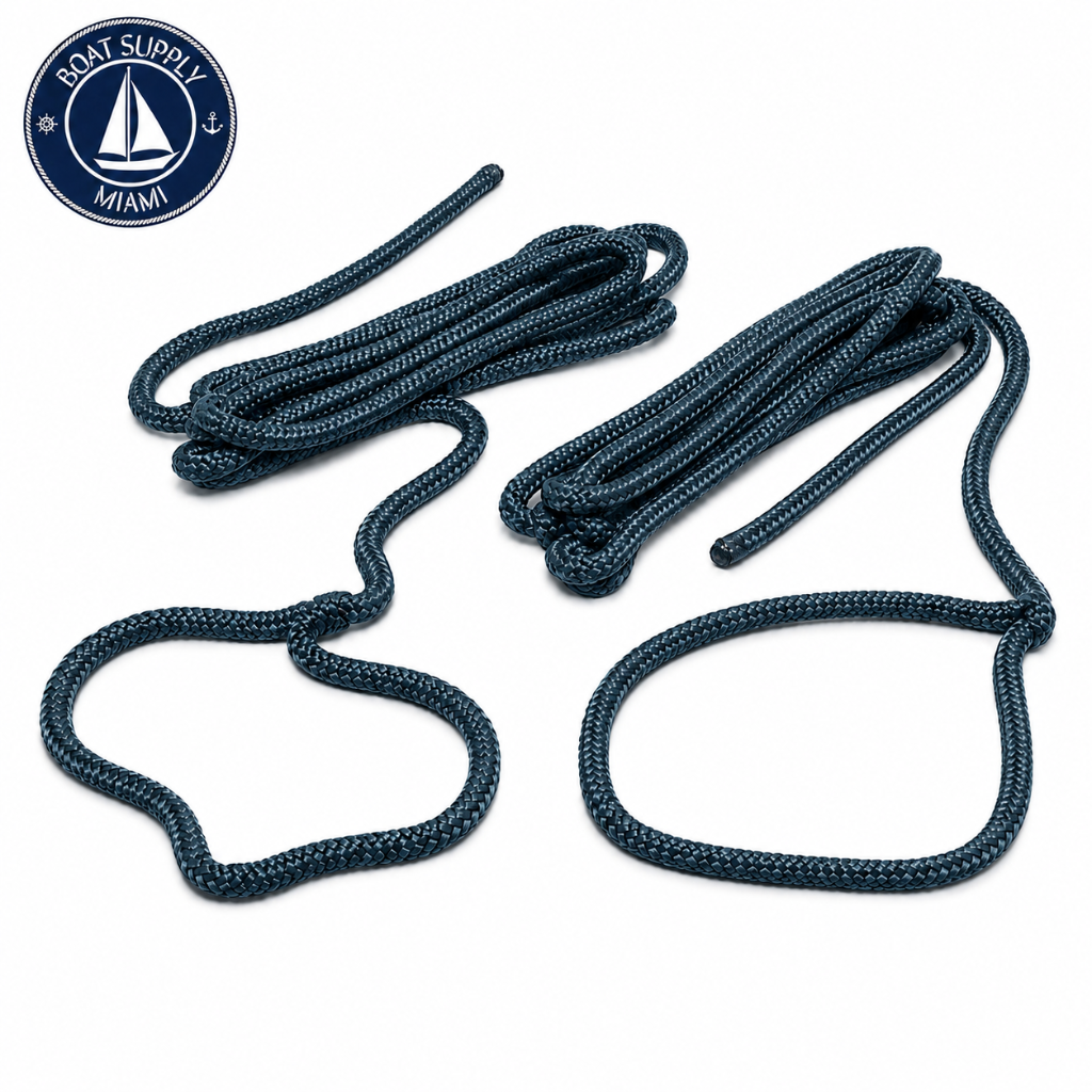 Seachoice 50-40871 Double Braided Nylon Fender Line 2-Pack 1/4" x 6' Teal | Línea para Defensa de Nylon Doble Trenzado Paquete de 2 1/4" x 6' Verde Azulado