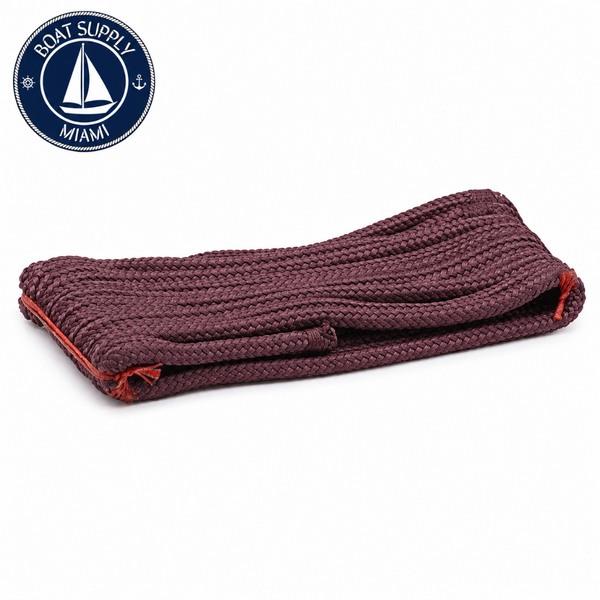 Seachoice 50-40911 Double Braided Nylon Fender Line 2-Pack 1/4" x 6' Burgundy | Línea para Defensa de Nylon Doble Trenzado Paquete de 2 1/4" x 6' Borgoña