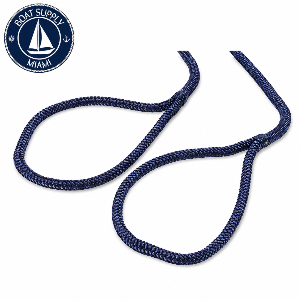 Seachoice 50-40971 Double Braided Nylon Fender Line 2-Pack 3/8" x 6' Navy | Línea para Defensa de Nylon Doble Trenzado Paquete de 2 3/8" x 6' Azul Marino