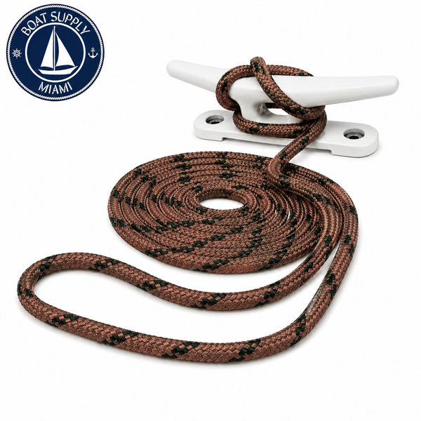 Seachoice 50-42451 Double Braided 100% MFP Dock Line 3/8" x 15' Burgundy w/ Black Tracer | Línea de Amarre MFP Doble Trenzado 3/8" x 15' Burgundy w/ Black Tracer..png