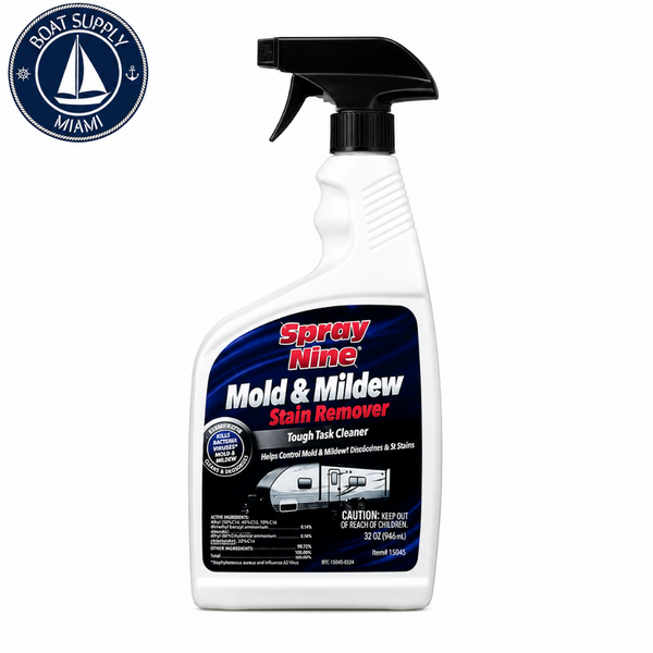 Spray Nine 15045 Mold and Mildew Stain Remover 32 oz | Removedor de Manchas de Moho y Hongos Spray Nine 15045 32 oz