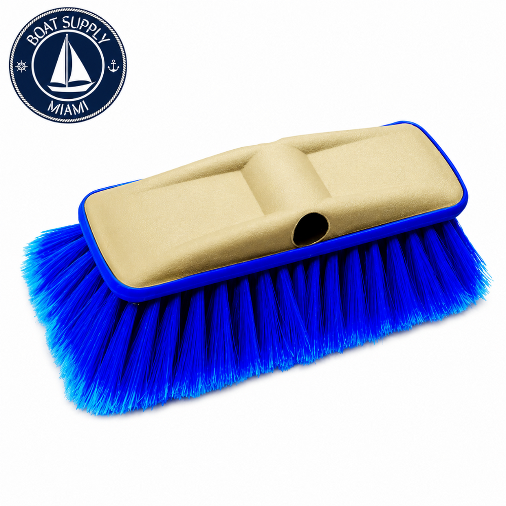 Star Brite 040162 8 in Deluxe Block Brush with Bumper 8 in Medium Blue Medium bristles, Blue | Cepillo Deluxe de Bloque de 8 pulgadas con Bumper 8 in Medium Blue Star Brite 040162