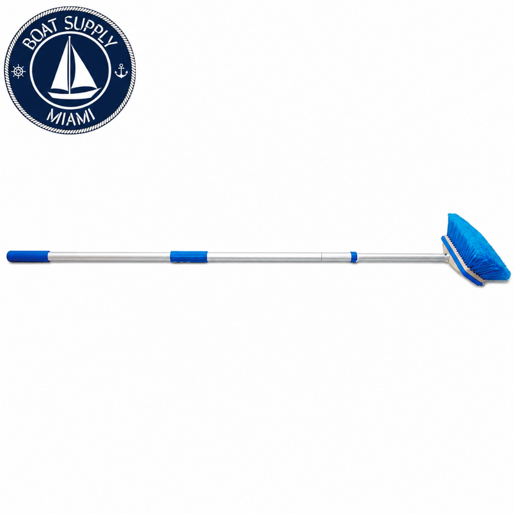 Star Brite 040192N Extending Handle with 8 in Deluxe Brush 3-6 ft Medium Blue medium blue bristles | Mango Extensible con Cepillo Deluxe de 8 pulgadas 3-6 ft Medium Blue Star Brite 040192N
