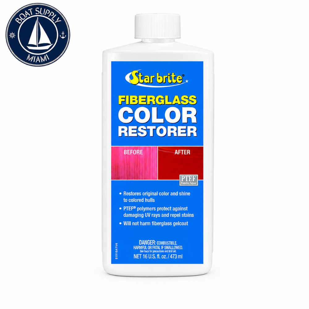 Star Brite 081816PW Fiberglass Color Restorer with PTEF Pint | Restaurador de Color de Fibra de Vidrio con PTEF Pint Star Brite 081816PW