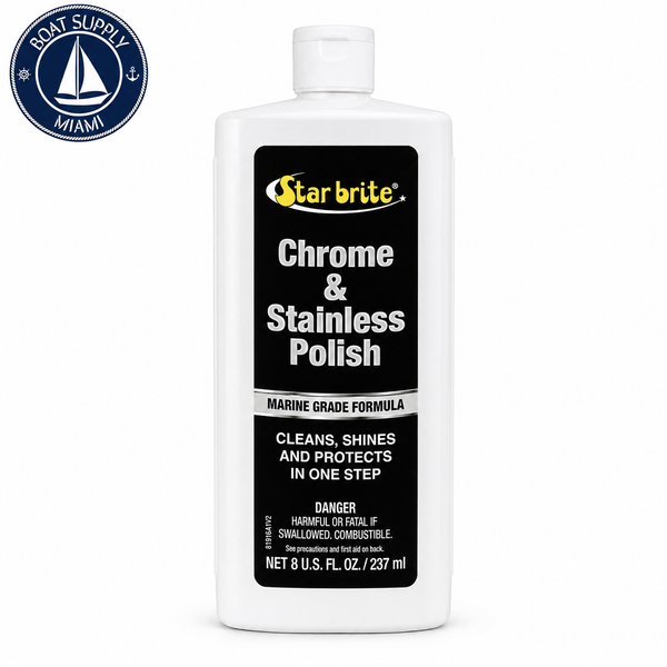 Star Brite 082708 Chrome and Stainless Steel Polish 8 oz | Pulimento para Cromo y Acero Inoxidable Star Brite 082708 8 oz