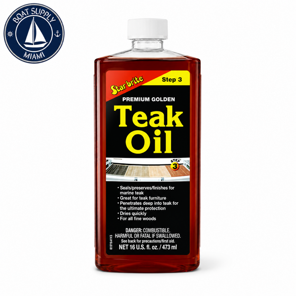 Star Brite 085116PW Premium Golden Teak Oil Pint | Aceite Dorado Premium para Teca Star Brite 085116PW Pint