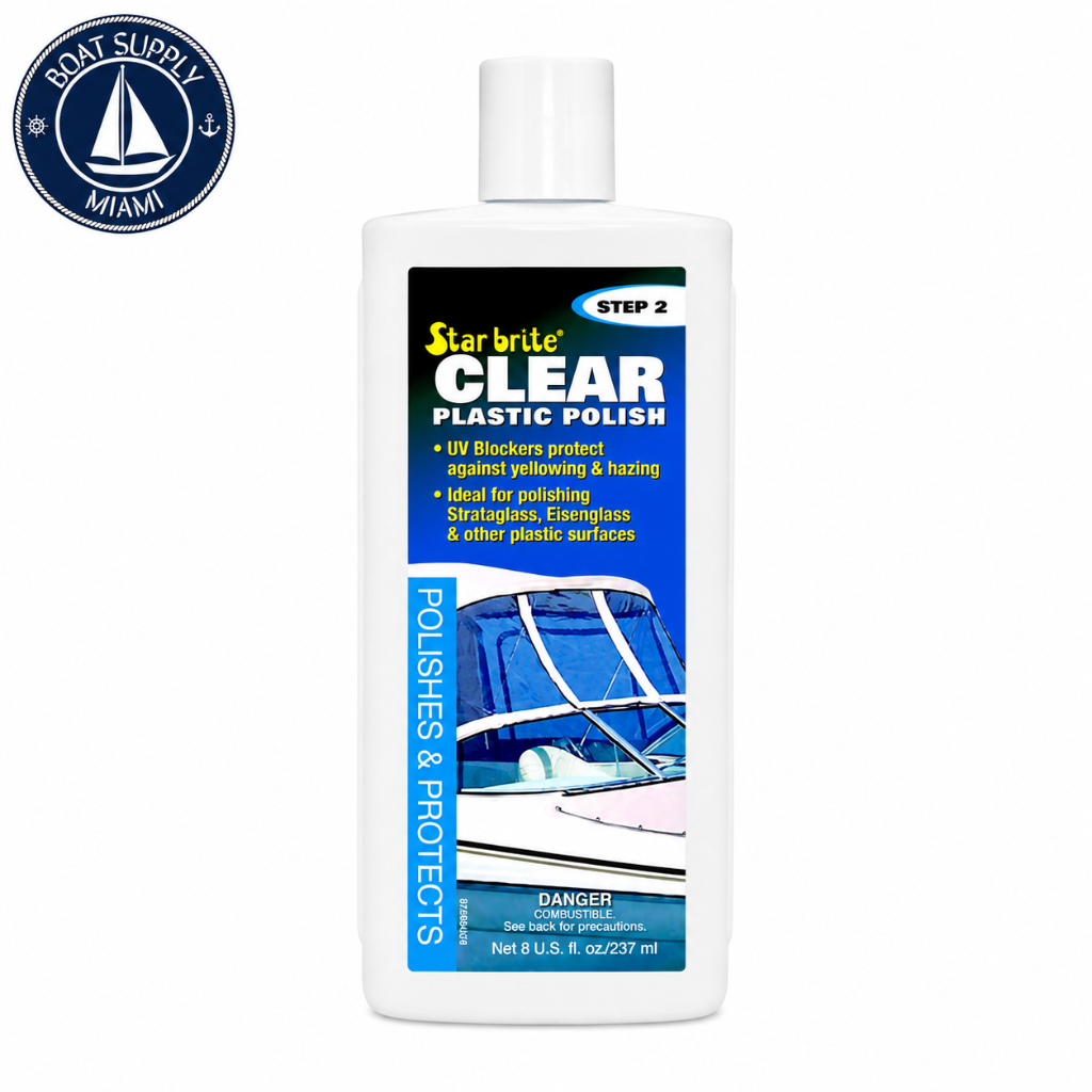 Star Brite 087308 Clear Plastic Polish 8 oz | Pulimento para Plástico Transparente Star Brite 087308 8 oz