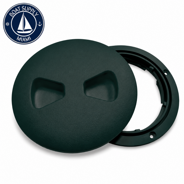 T-H Marine DPSLP41DP Low Profile Twist-Out Deck Plate 4" Black Tapa de Inspección Marina Twist-Out Perfil Bajo 4" Negra T-H Marine DPSLP41DP