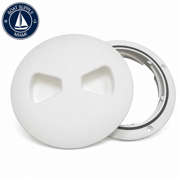T-H Marine DPSLP62DP Low Profile Twist-Out Deck Plate 6" White Tapa de Inspección Marina Twist-Out Perfil Bajo 6" Blanca T-H Marine DPSLP62DP