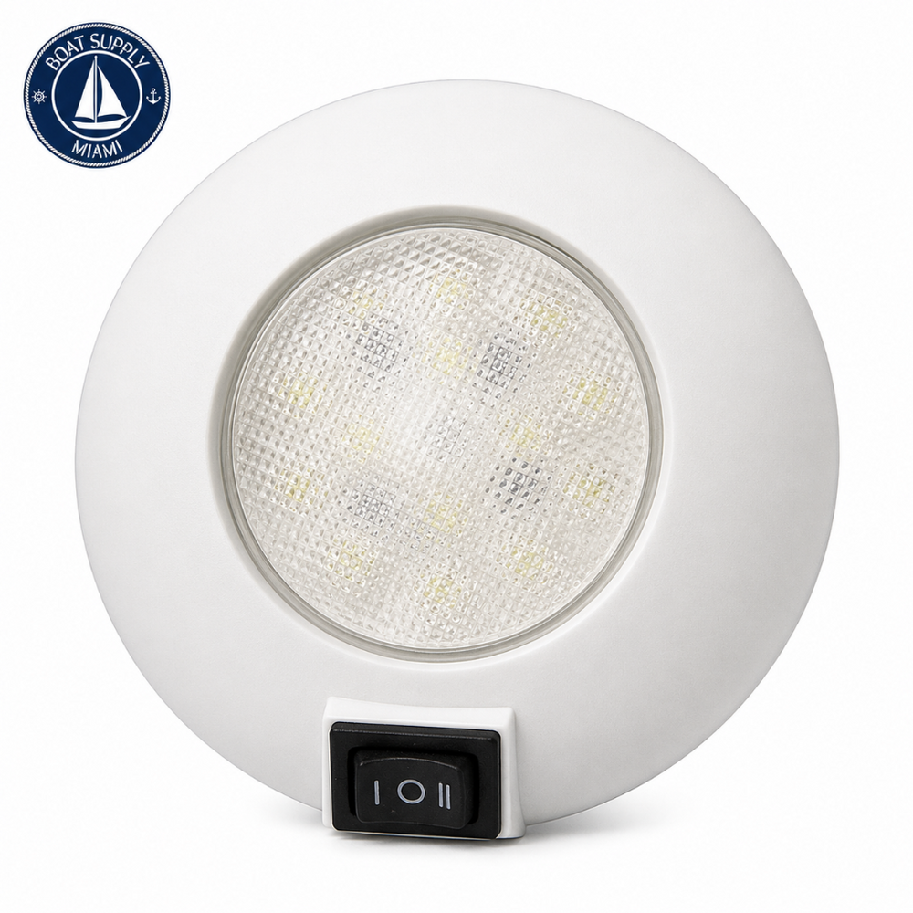 T-H Marine LED51830DP LED Surface Mount Dome Light with Switch Red/White | LED Montaje Superficial Luz de Domo con Interruptor Rojo/Blanco T-H Marine LED51830DP