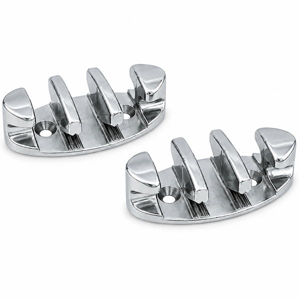 Attwood 11950-6 Zig Zag Cleat 3" Zinc Plated, Pair - Product View