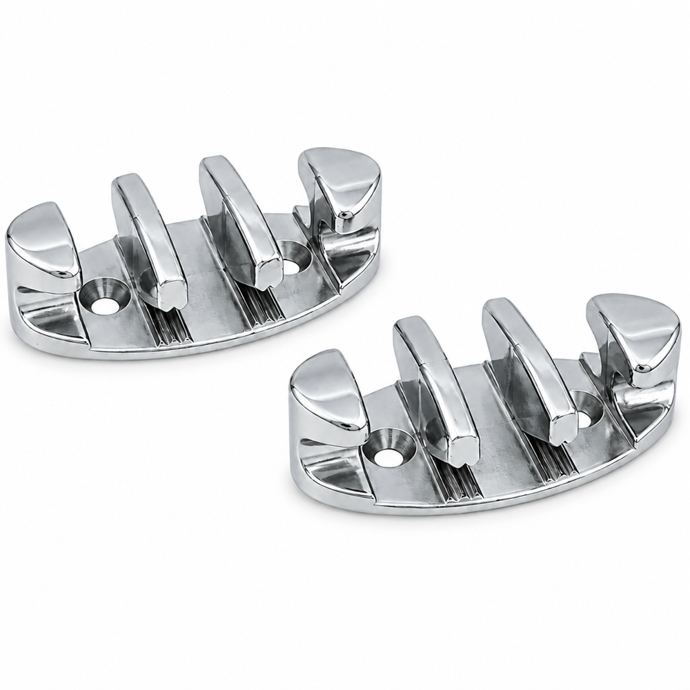 Attwood 11950-6 Zig Zag Cleat 3" Zinc Plated, Pair - Product View