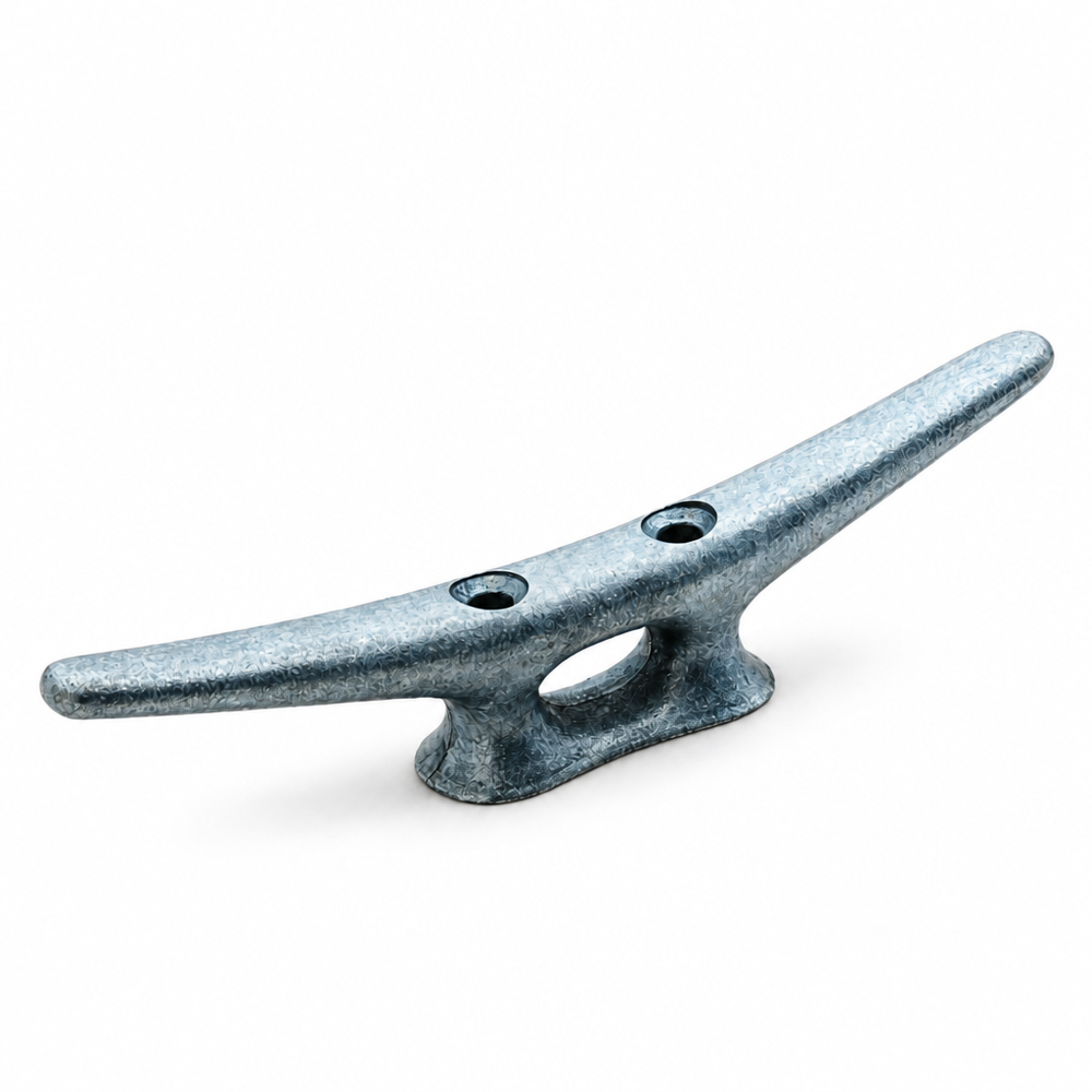 Attwood 12100L3 Cast Iron Dock Cleat 6" Galvanized - Product View