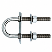 Attwood 3392-3 U-Type Bow Eye 1/2"-13 x 3-1/4" Stainless Steel with Chrome Hardware - Product View