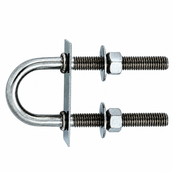 Attwood 3392-3 U-Type Bow Eye 1/2"-13 x 3-1/4" Stainless Steel with Chrome Hardware - Product View