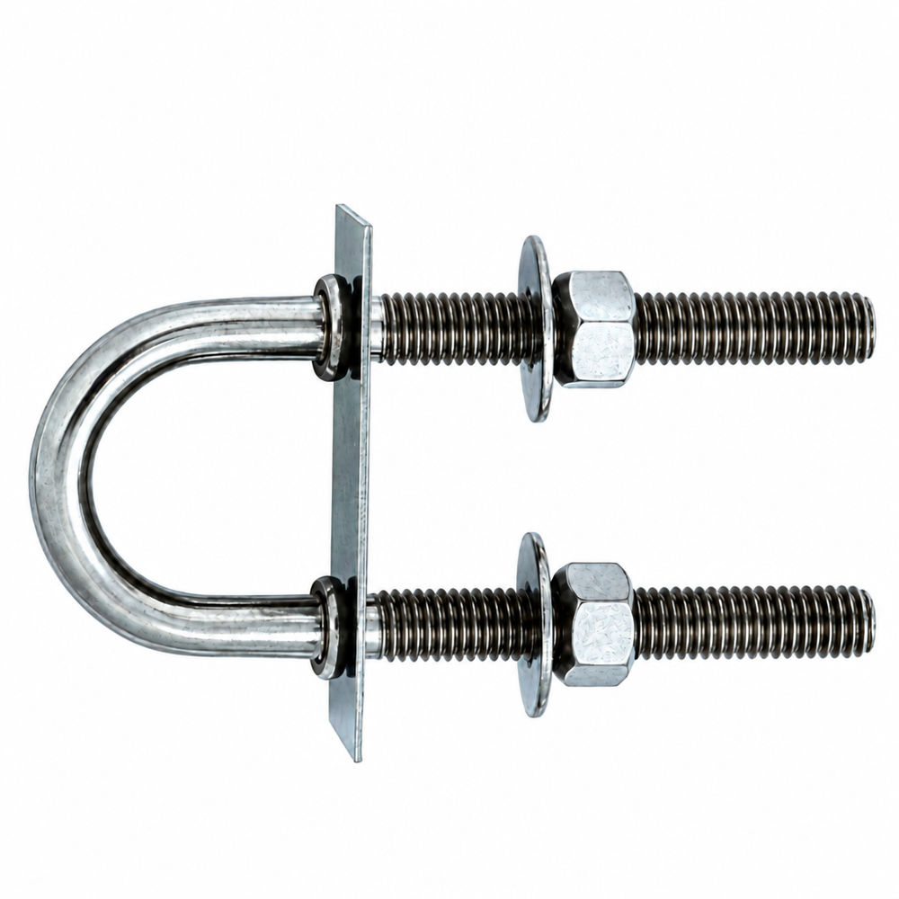 Attwood 3392-3 U-Type Bow Eye 1/2"-13 x 3-1/4" Stainless Steel with Chrome Hardware - Product View