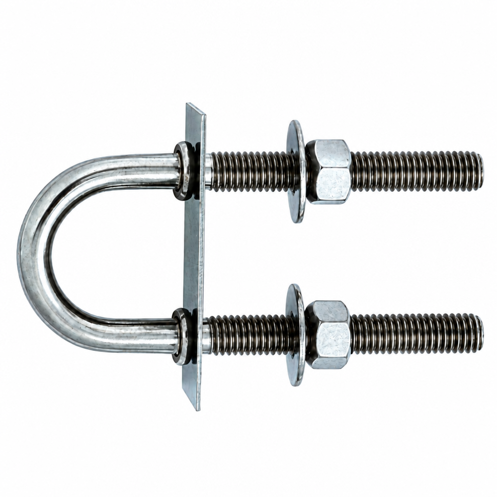 Attwood 3396-3 Bow Eye U-Type 3/8"-16 x 2-7/16" Stainless Steel with Chrome Plated Hardware - Product View