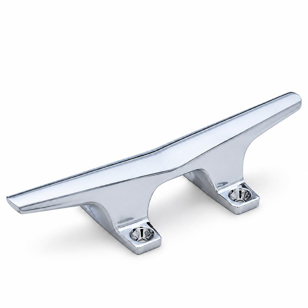 Attwood 6245-6 Hollow Base Cleat 6" Chrome-Plated, Pair - Product View