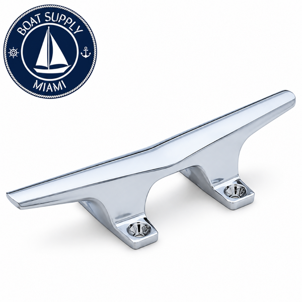 Attwood 6245-6 Hollow Base Cleat 6" Chrome-Plated, Pair