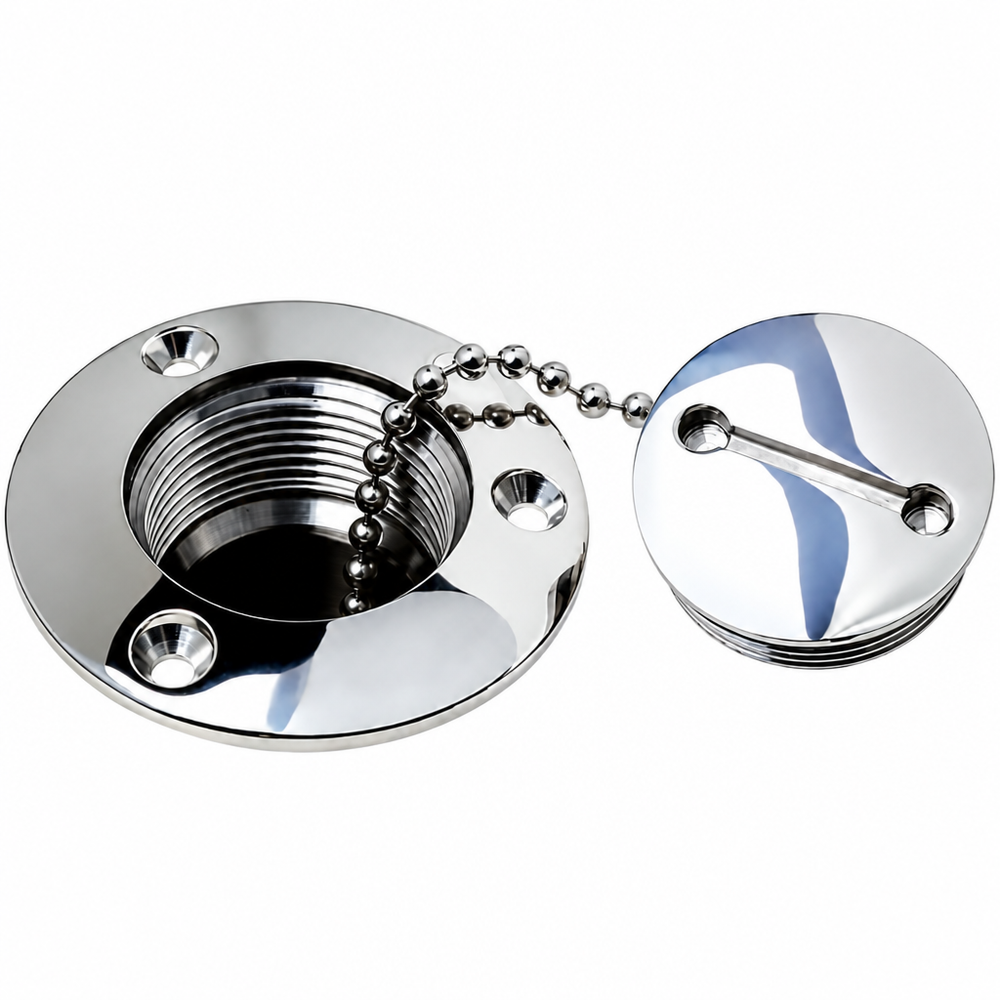 Attwood 66061-3 2" Stainless Steel 316 Deck Fill Replacement Cap - Product View