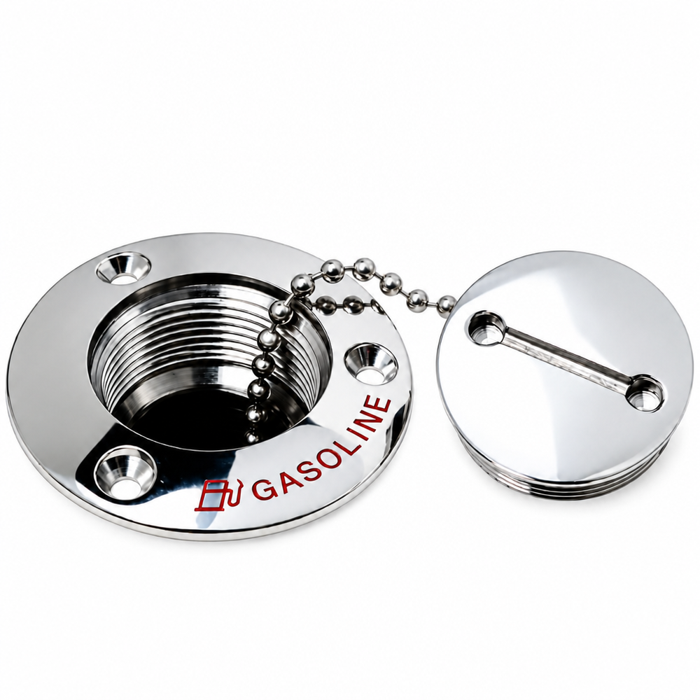 Attwood 66074-3 1-1/2" 316 Stainless Steel Deck Fill Replacement Cap - Product View