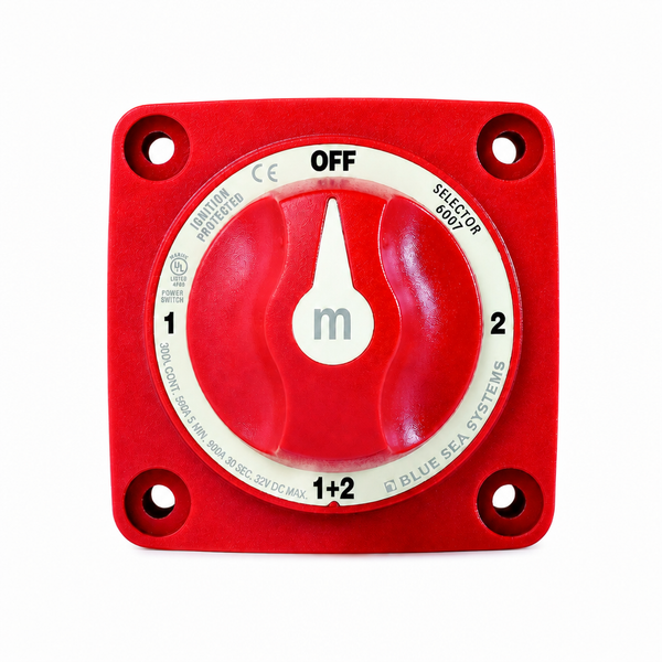 Blue Sea 6007200 M Series Mini Battery Switch 4 Position Black - Product View