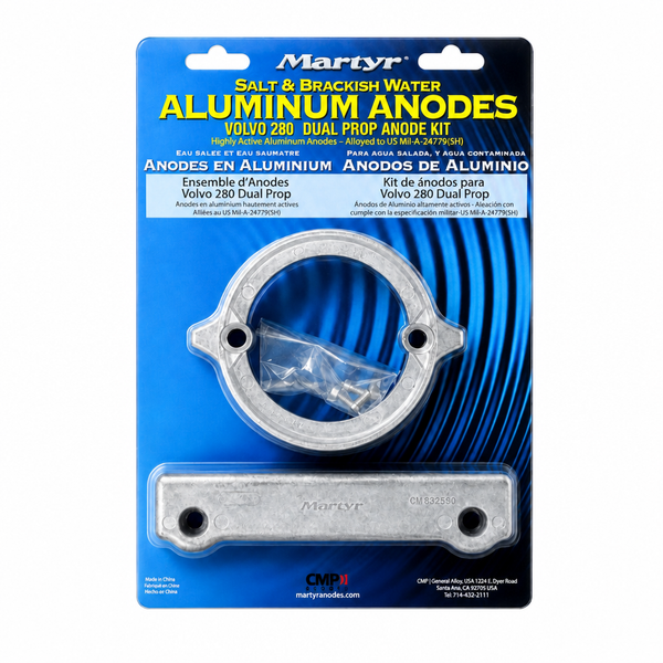Martyr CM280DPKITA Aluminum Anode Kit - Volvo Penta 280 Dual Prop - Product View