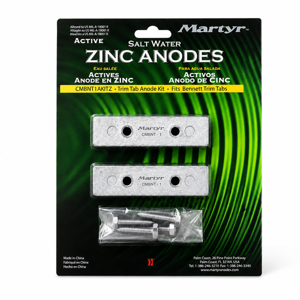 Martyr CMBNT1AKITM Magnesium Bennett Trim Tab Anode Kit - Product View