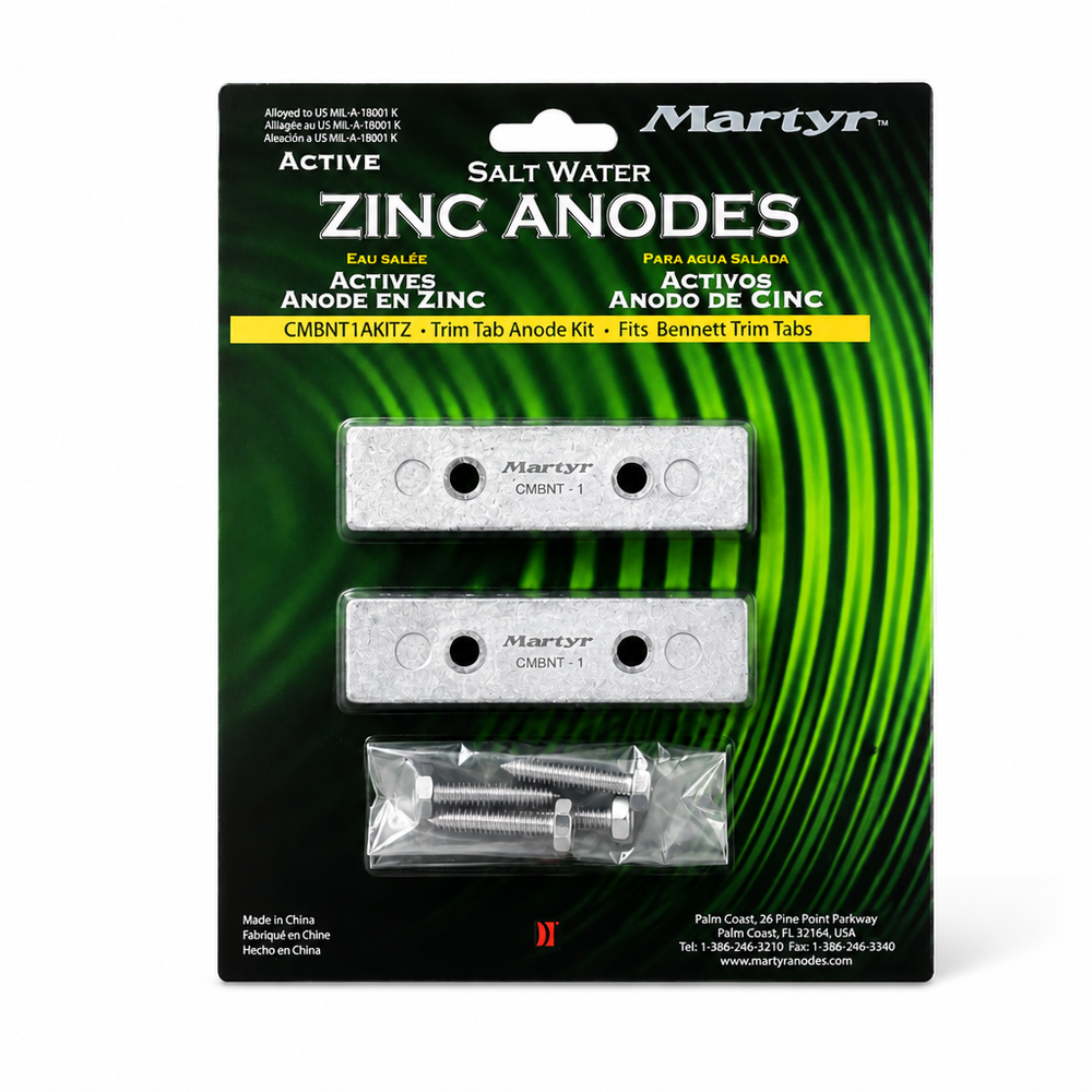Martyr CMBNT1AKITZ Zinc Bennett Trim Tab Anode Kit - Product View