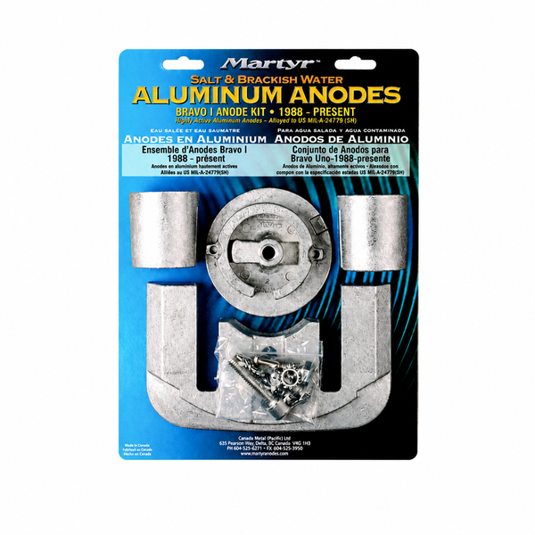 Martyr CMBRAVO1KITA Aluminum Anode Kit - Mercury/MerCruiser Bravo I - Product View